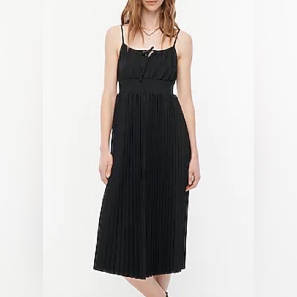 J. Crew Smocked Waist Pleated Dress